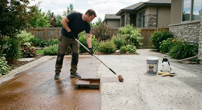 Concrete Driveway Staining in Fort Worth, TX