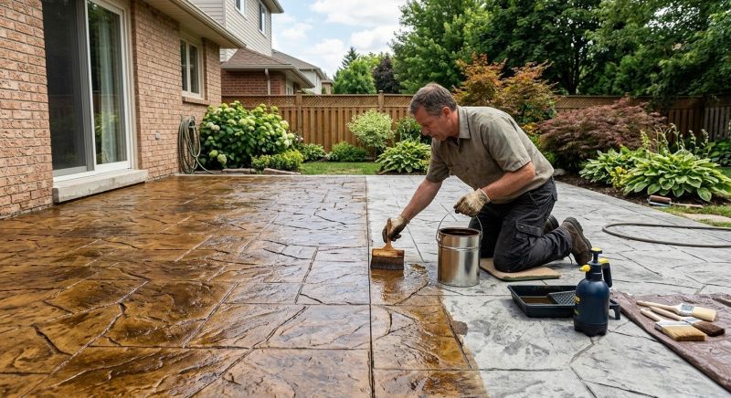 Patio Overlay Installation in Corpus Christi, TX