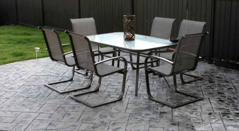 Color-Stamped Patio