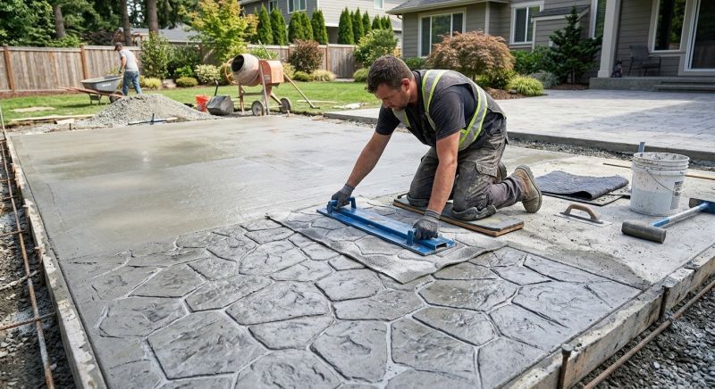 Stamped Concrete Staining in Fort Worth, TX